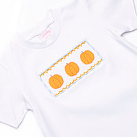 Happy Harvest Smocked Short Set, Blue Check