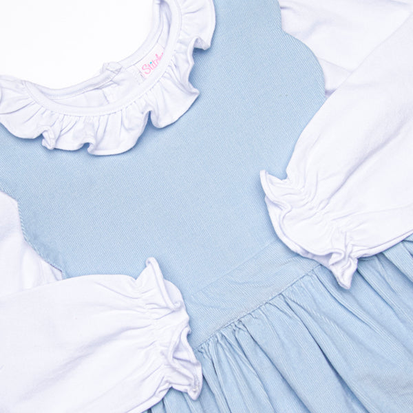Eloise Dress Set, Blue Corduroy
