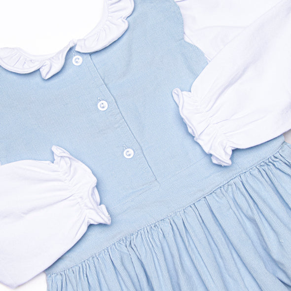 Eloise Dress Set, Blue Corduroy