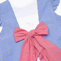 Freedom Flags Smocked Short Set, Blue