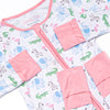 Zoo Park Pals Bamboo Zippy Pajama, Pink
