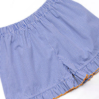 Jack O'Lantern Trio Smocked Ruffle Short Set, Blue