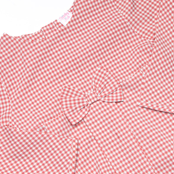 Pinky Promise Plaid Romper, Pink