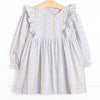 Classically Corded Dress, Blue