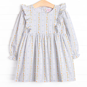 Classically Corded Dress, Blue