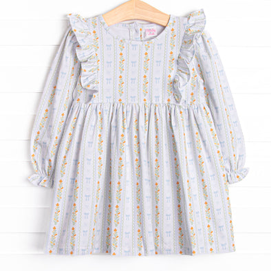 Classically Corded Dress, Blue