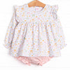 Pinwheel Pumpkin Patch Diaper Set, Pink