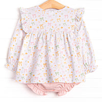 Pinwheel Pumpkin Patch Diaper Set, Pink