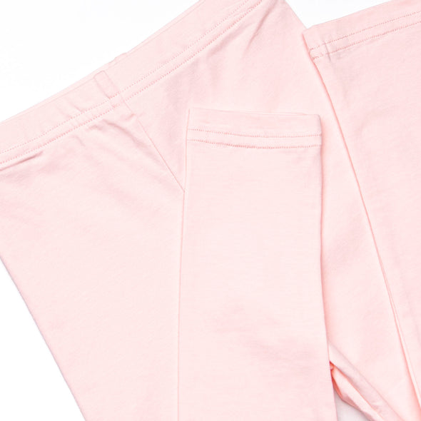 Poppy Fields Scalloped Flutter Sleeve Legging Set, Pink