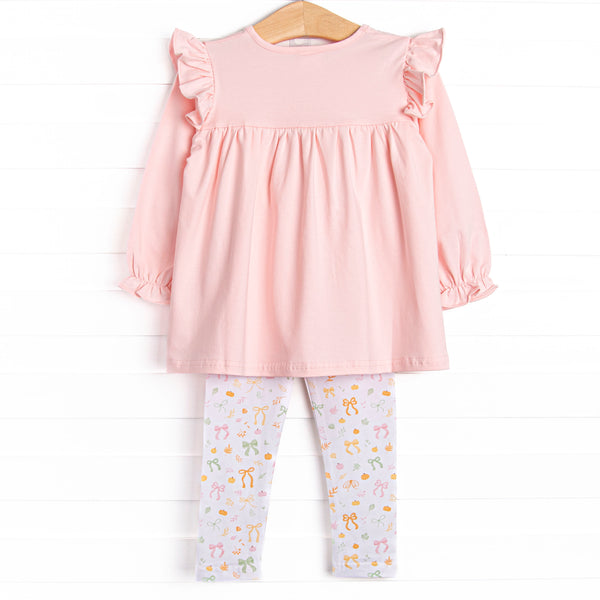 Pinwheel Pumpkin Patch Legging Set, Pink