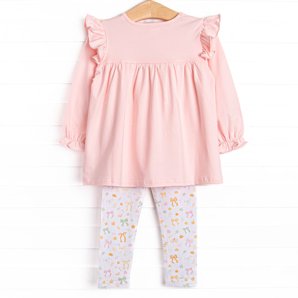 Pinwheel Pumpkin Patch Legging Set, Pink