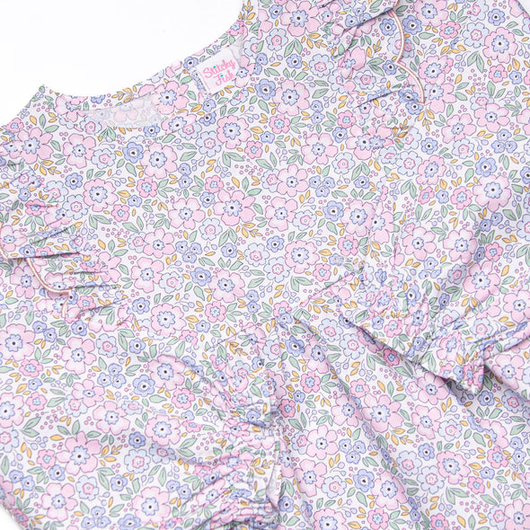 Poppy Fields Scalloped Flutter Sleeve Legging Set, Pink