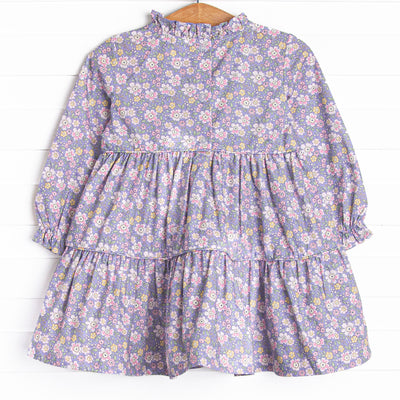 Purple Petals Tiered Dress, Purple