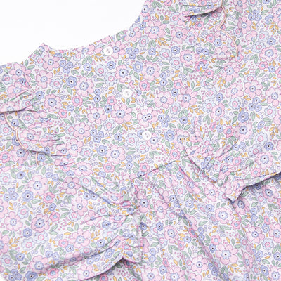 Poppy Fields Scalloped Flutter Sleeve Legging Set, Pink