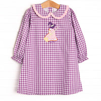 Spell Season Applique Dress, Purple