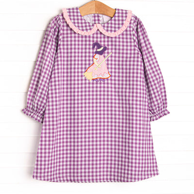 Spell Season Applique Dress, Purple