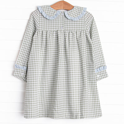 Reed Dress, Blue and Green Gingham
