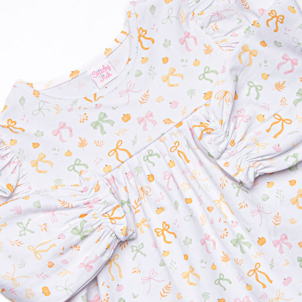 Pinwheel Pumpkin Patch Diaper Set, Pink