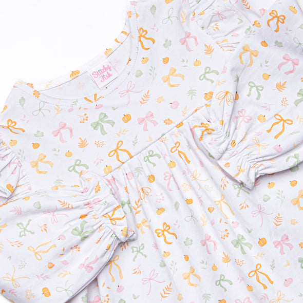 Pinwheel Pumpkin Patch Diaper Set, Pink