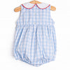 Patriotic Pinchers Smocked Girl Bubble, Blue