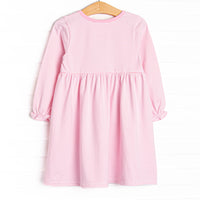 Creepy Crawler Applique Dress, Pink