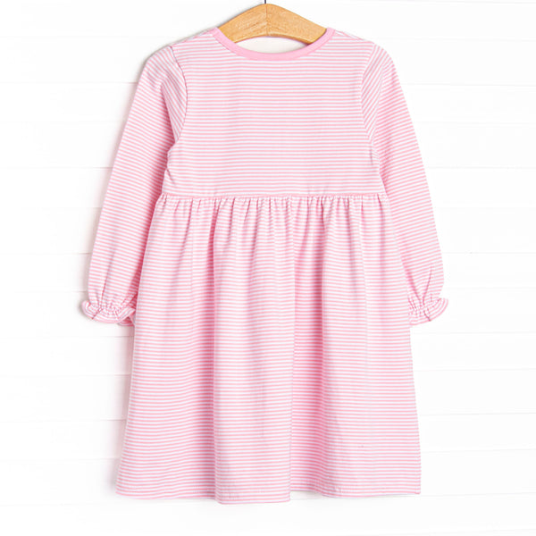 Creepy Crawler Applique Dress, Pink