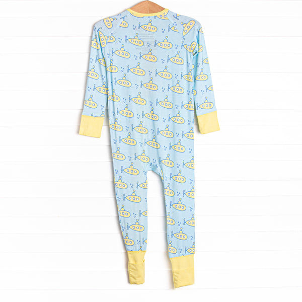 Submarine Sailor Bamboo Zippy Pajama, Blue