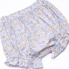 Poppy Fields Bow Diaper Set, Blue