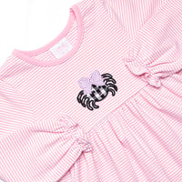 Creepy Crawler Applique Dress, Pink