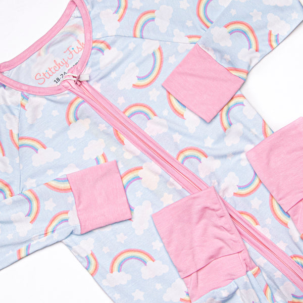 Restful Rays Bamboo Zippy Pajama, Blue