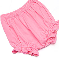 Pick Me Petals Ruffle Bib Diaper Set, Pink