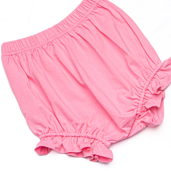 Pick Me Petals Ruffle Bib Diaper Set, Pink