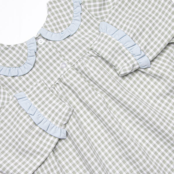 Reed Dress, Blue and Green Gingham