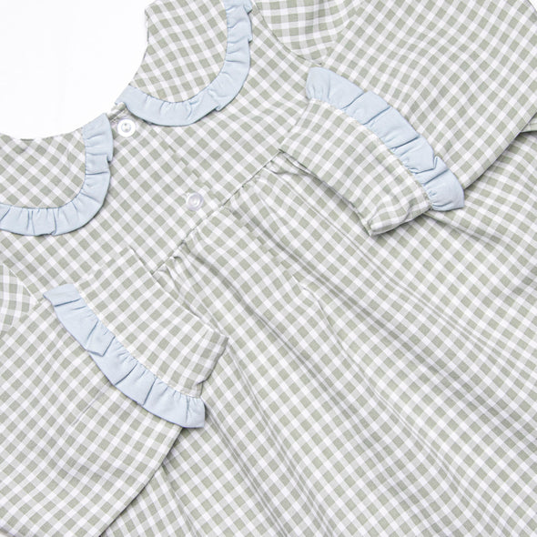 Reed Dress, Blue and Green Gingham