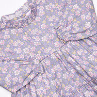 Purple Petals Tiered Dress, Purple