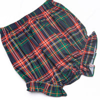 Timeless Tartan Long Sleeve Diaper Set, Blue
