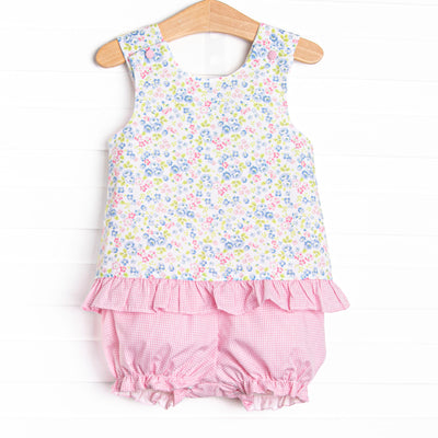 Gingham in the Garden Bloomer Set, Pink