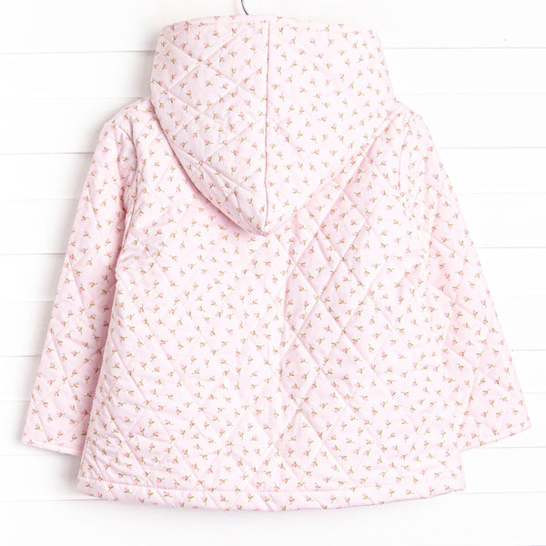 Rosemary Quilted Coat, Pink Rosebud