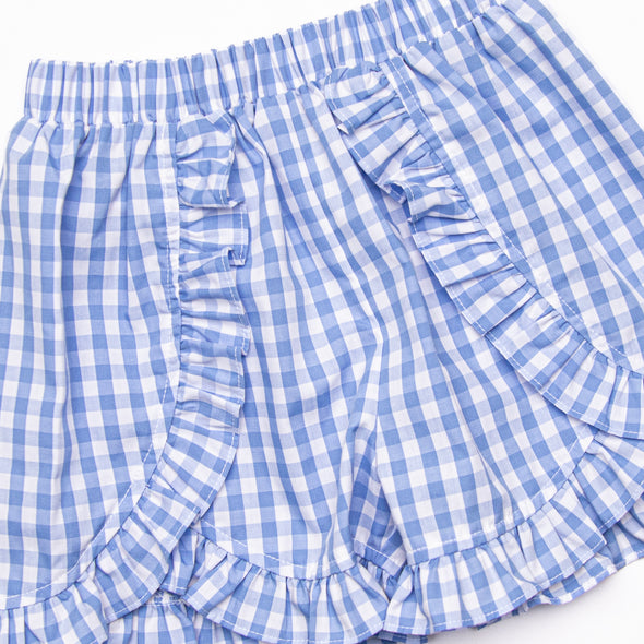 Fore Freedom Smocked Ruffle Short Set, Blue