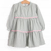 Schoolyard Sage Tiered Dress, Green