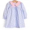 In the Moment Meadow Scalloped Collar Dress, Blue