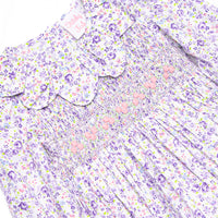 Botanical Blooms Smocked Bubble, Purple