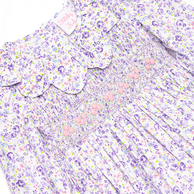 Botanical Blooms Smocked Bubble, Purple
