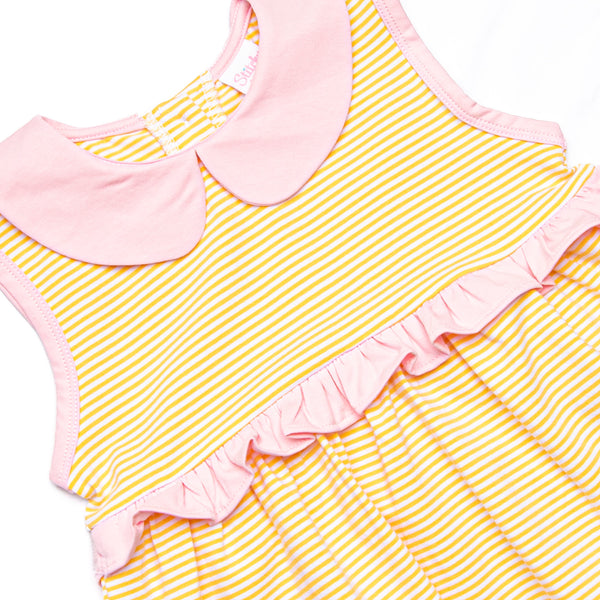 Lainey Bubble, Light Pink and Yellow Stripe