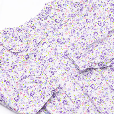 Botanical Blooms Smocked Bubble, Purple