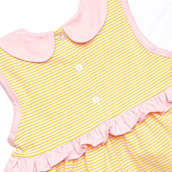 Lainey Bubble, Light Pink and Yellow Stripe