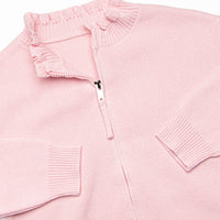 Knitted Ruffle Sweater, Pink
