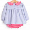 Lydia Diaper Set, Periwinkle Stripe