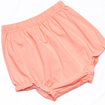 Jane Ruffle Diaper Set, Peach Stripe