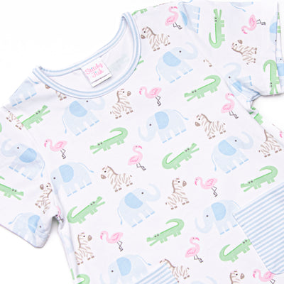 Zoo Park Pals Pocket Ruffle Legging Set, Blue